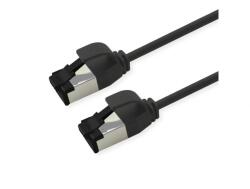 Roline Cablu de retea RJ45 Slim U/FTP Cat. 8.1 (Class I) LSOH 0.5m Negru, Roline 21.15. 3262 (21.15.3262-100)