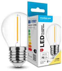 Modee led izzó filament kisgömb E27 1W 70lm 2700K G45 ML-G45F2700K1WE27 (ML-G45F2700K1WE27)