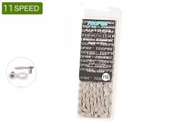 Toopre Z11 kerékpár lánc, 11s, 116 szem, patentszemmel, ezüst