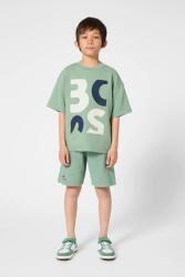 BOSS gyerek pamut rövidnadrág - türkiz 138