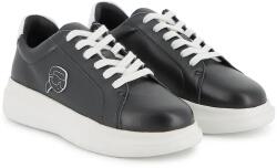 Karl Lagerfeld gyerek bőr sportcipő - fekete 36