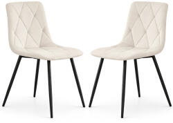 AKORD AKORD MILO Tapicerowane Pikowane Szék Welur Bézs Fekete Lábak 2 db (AKO-2xMILOBEI)
