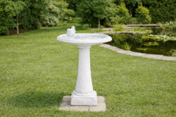 Jován Bacchus madárfürdető sima oszloppal, fehér (JOVM17-feher)