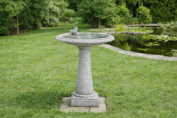 Jován Bacchus madárfürdető sima oszloppal, szürke (JOVM17-szurke)