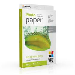 ColorWay Fotópapír, fényes öntapadó (glossy self-adhesive), 115 - 80g/m2, A4, 50 lap (PGS1158050A4) - tintasziget