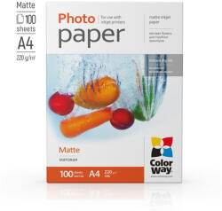 ColorWay Fotópapír, matt (matte), 220 g/m2, A4, 100 lap (PM220100A4) (PM220100A4) - tintasziget