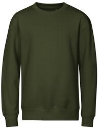 MALFINI Hanorac pentru copii unisex Crew - Military | 134 cm (8 ani) (4276910)