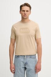 Karl Lagerfeld pamut póló - bézs L - answear - 34 990 Ft