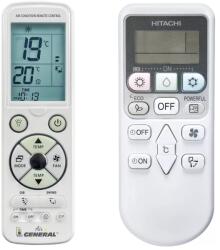 General HITACHI RAK-18PEC, RAK-25PEC, RAK-35PEC, RAK-50PEC - telecomandă de lux retroiluminată