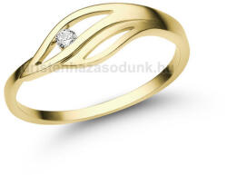  E335SC - CIRKÓNIA köves Sárga arany Eljegyzési Gyűrű (E335SC)