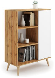  Dulap raft Fondi stejar craft auriu - alb, scandinav Raft