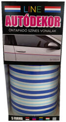 Line Öntapadós Dekorcsík 8x130cm, Világoskék-Sötétkék, 55 (30311550)