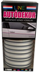 Line Öntapadós Dekorcsík 8x130cm, Sötétszürke-Világosszürke, 27 (30311277)