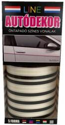 Line Öntapadós Dekorcsík 8x130cm, Fehér-Fekete, 48 (30311482)
