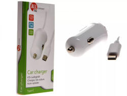 ALL Ride AllRide Szivargyújtós Töltő, USB-C kábellel, 1, 2 m kábel, 2, 1A 12-24V (33097886)