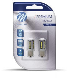 m-tech IZZÓ, 12V, 21W, LED SMD BA15S, 18XSMD, FEHÉR, PÁR, CANBUS (72LB355W)