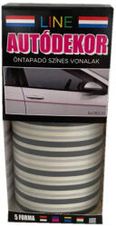 Line Öntapadós Dekorcsík 8x130cm, Világosszürke-Sötétszürke, 41 (30311413)