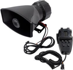 MaxSpeed Sziréna + Mikrofon, Három szólamú, 80W (56HN729)