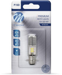 m-tech LB551W-01B, P15D Led, Fehér, 12V (72LB551W-01B)