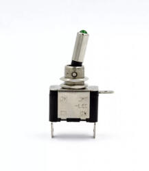 AE Kapcsoló Ledes Zöld, 12V 20A (03AE-ZZ133)