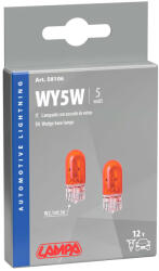 LAMPA Izzó Lampa 12 V 5 W üveg Sárg (0158106)