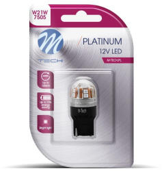 m-tech LB828R-01B Led Izzó W21W, Piros, Canbus 12V (72LB828R-01B)