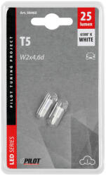 LAMPA 12V Hyper-Led 2 - 1 SMD x 2 chip - (T5) - W2x4, 6d - 2 db - Fehér (0158465)