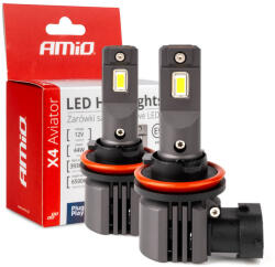 AMiO X4 Aviator, H8/H9/H10/H16 Led Pár, 44W 6500k 12V (0503765)