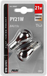 LAMPA Izzó 21W, Króm/Sárga, 12V (0158067)