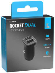 LAMPA Szivargyújtós USB töltő, 2400mA 12/24V (0138826)