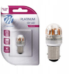 m-tech LB827R-01B Led Izzó P21/5W, Piros, Canbus 12V BAY15d (72LB827R-01B)