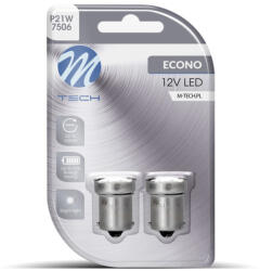 m-tech Izzó 12v G18 Ba18s Led Smd 2db 9x2835 Smd Led Piros (72lb088r)