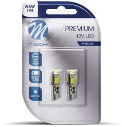 m-tech LB321W T10 Led Izzó, Fehér, Canbus, 12V W5W (72LB321W)