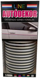 Line Öntapadós Dekorcsík 8x130cm, Fekete-Fehér-Fekete, 72 (30311727)