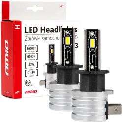 AMiO Led Izzók H-Mini Széria H3 42W 6500K 12V 2db (0503330)