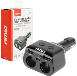 AMiO Szivargyújtó Elosztó 5-ös, 12/24V (0504173)