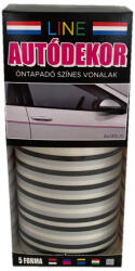 Line Öntapadós Dekorcsík 8x130cm, Világosszürke-Fekete, 29 (30311291)
