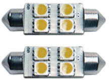 Maxspeed IZZÓ 12V SMD 4 LEDES 39MM SOFFITA SV8.5 FEHÉR (56LED2203)