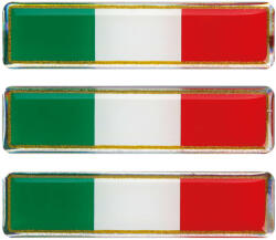 Lampa Olasz zászló Dekoráció 3db, Téglalap alakú, 55x16mm (0115009)