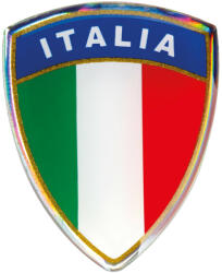 Lampa Olasz zászló Dekoráció, Jelvény alakú, 35x45mm (0115005)