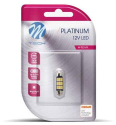 m-tech LB816W01B Szofita Izzó, Fehér 41mm, 12V C5W (72LB816W01B)