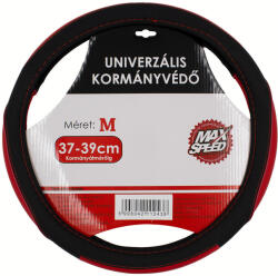 Maxspeed Kormányvédő Perforált Bőrhatású, Fekete-Piros, 37-39cm (56SWC23007RD)
