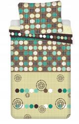 Jerry Fabrics Poliészter-pamut ágynemű szett 2 ágyra Circles Green, zöld ágynemű (2320508)