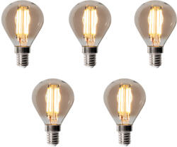 LUEDD 5 darabos E14 dimmelhető LED izzókészlet P45 Füst 5W 470 lm 2200K (03402)