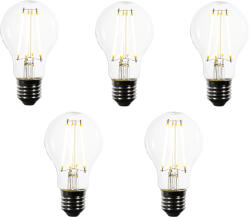 LUEDD 5 darabos E27 LED izzókészlet A60 átlátszó 2, 2W 470 lm 3000K (03403)