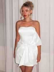 Shein Fehér Szatén Ruha Mini (M) (611818)