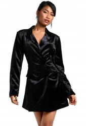 Boohoo LC53101 Boohoo Blézer Velúr Ruha Mini Kivágással (3) 46