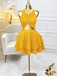 Shein Texturált Sárga Ruha Mini (s) (603947)