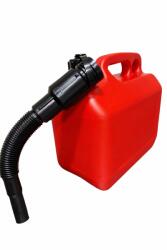Károlyi-Plast Kft 5 literes műanyag üzemanyag kanna flexibilis kiöntőcsővel - piros (5l üzemanyagkanna)