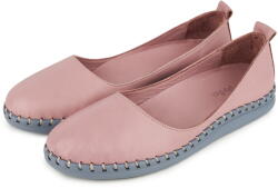 Vlnka Női bőr balerinacipő Melisa, rózsaszín, szürke talppal felnőtt cipő méret 39